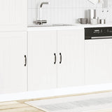 Sink Base Cabinet Lucca White Engineered Wood - Front View