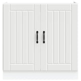 Sink Base Cabinet Lucca White Engineered Wood - Top-Down View