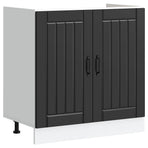 Sink Base Cabinet "Lucca" Black Engineered Wood