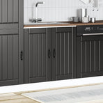 Sink Base Cabinet "Lucca" Black Engineered Wood
