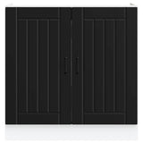 Sink Base Cabinet "Lucca" Black Engineered Wood