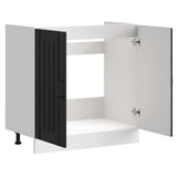 Sink Base Cabinet "Lucca" Black Engineered Wood
