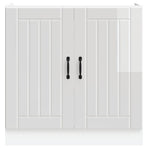 Sink Base Cabinet "Lucca" High Gloss White Engineered Wood
