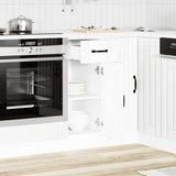 Kitchen Base Cabinet Lucca White Engineered Wood - Front View