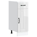 Kitchen Base Cabinet "Lucca" High Gloss White Engineered Wood