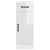 Kitchen Base Cabinet "Lucca" High Gloss White Engineered Wood