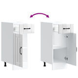 Kitchen Base Cabinet "Lucca" High Gloss White Engineered Wood