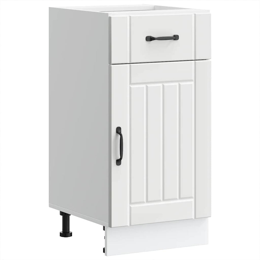 Kitchen Base Cabinet Lucca White Engineered Wood
