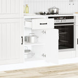Kitchen Base Cabinet Lucca White Engineered Wood - Front View