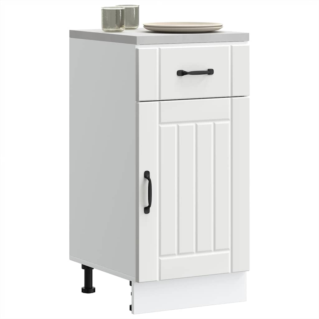 Kitchen Base Cabinet Lucca White Engineered Wood