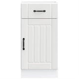 Kitchen Base Cabinet Lucca White Engineered Wood - Top-Down View