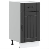 Kitchen Base Cabinet "Lucca" Black Engineered Wood