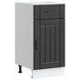 Kitchen Base Cabinet "Lucca" Black Engineered Wood