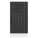 Kitchen Base Cabinet "Lucca" Black Engineered Wood