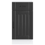 Kitchen Base Cabinet "Lucca" Black Engineered Wood