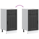 Kitchen Base Cabinet "Lucca" Black Engineered Wood