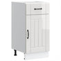 Kitchen Base Cabinet "Lucca" High Gloss White Engineered Wood