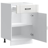 Kitchen Base Cabinet Lucca White Engineered Wood - 45-Degree Angle