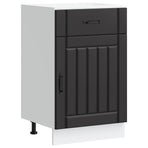 Kitchen Base Cabinet "Lucca" Black Engineered Wood