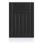 Kitchen Base Cabinet "Lucca" Black Engineered Wood