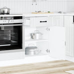 Kitchen Base Cabinet "Lucca" High Gloss White Engineered Wood