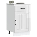 Kitchen Base Cabinet "Lucca" High Gloss White Engineered Wood