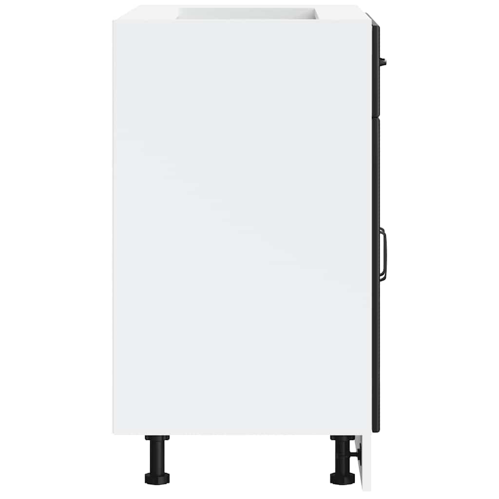 Kitchen Base Cabinet "Lucca" Black Engineered Wood