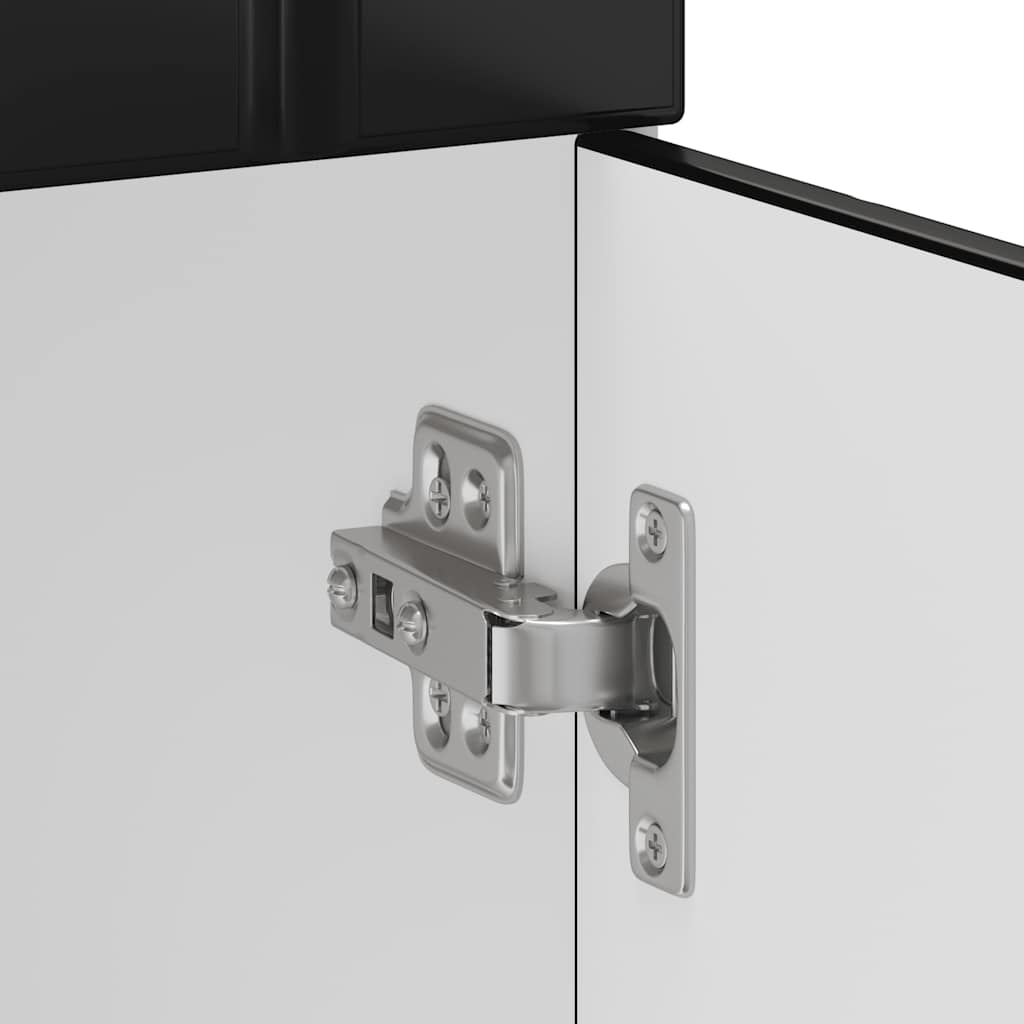 Kitchen Base Cabinet "Lucca" Black Engineered Wood