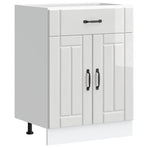 Kitchen Base Cabinet "Lucca" High Gloss White Engineered Wood