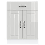 Kitchen Base Cabinet "Lucca" High Gloss White Engineered Wood