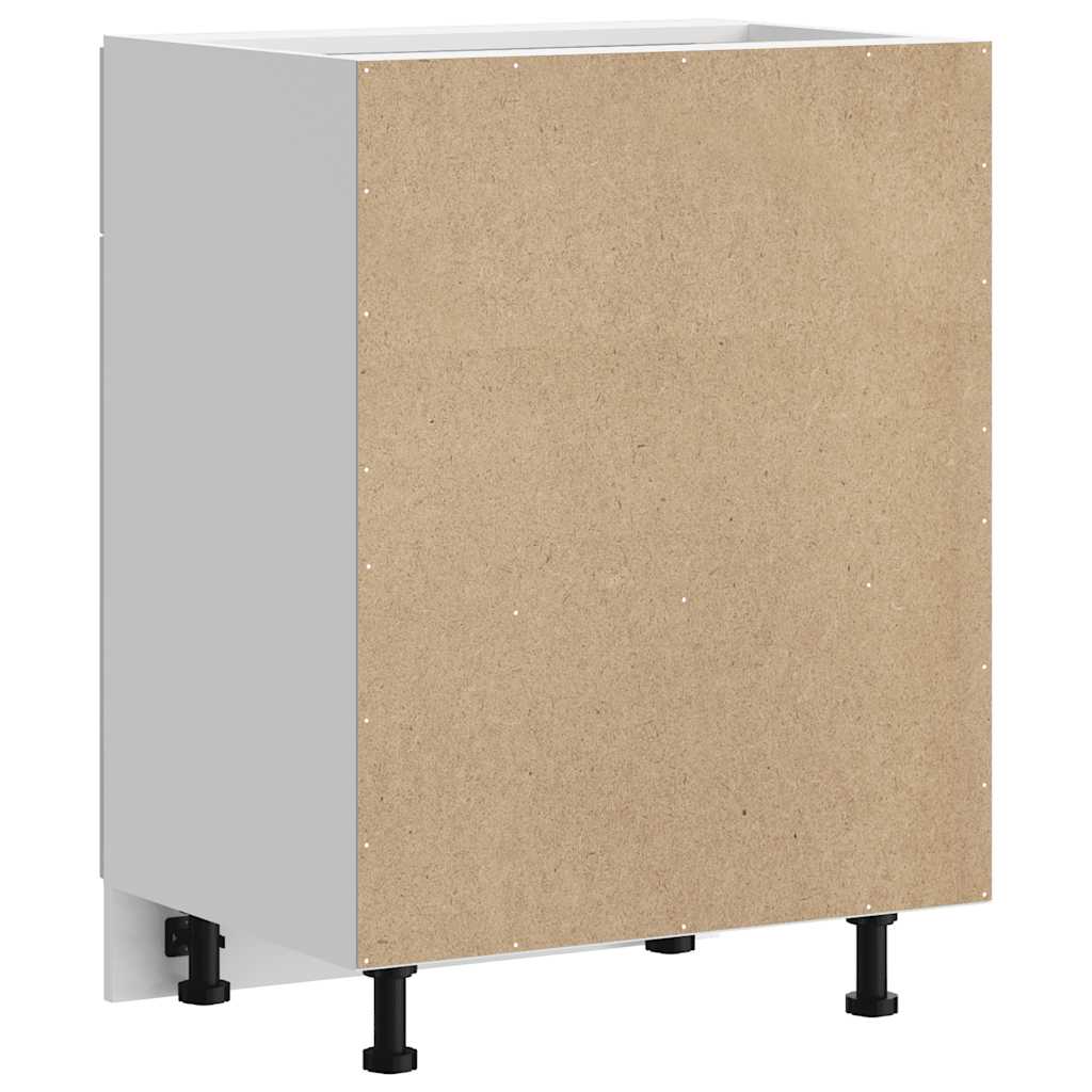 Kitchen Base Cabinet "Lucca" High Gloss White Engineered Wood