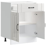 Kitchen Base Cabinet "Lucca" High Gloss White Engineered Wood