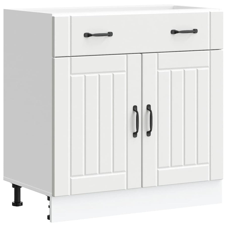 Kitchen Base Cabinet Lucca White Engineered Wood
