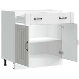 Kitchen Base Cabinet Lucca White Engineered Wood