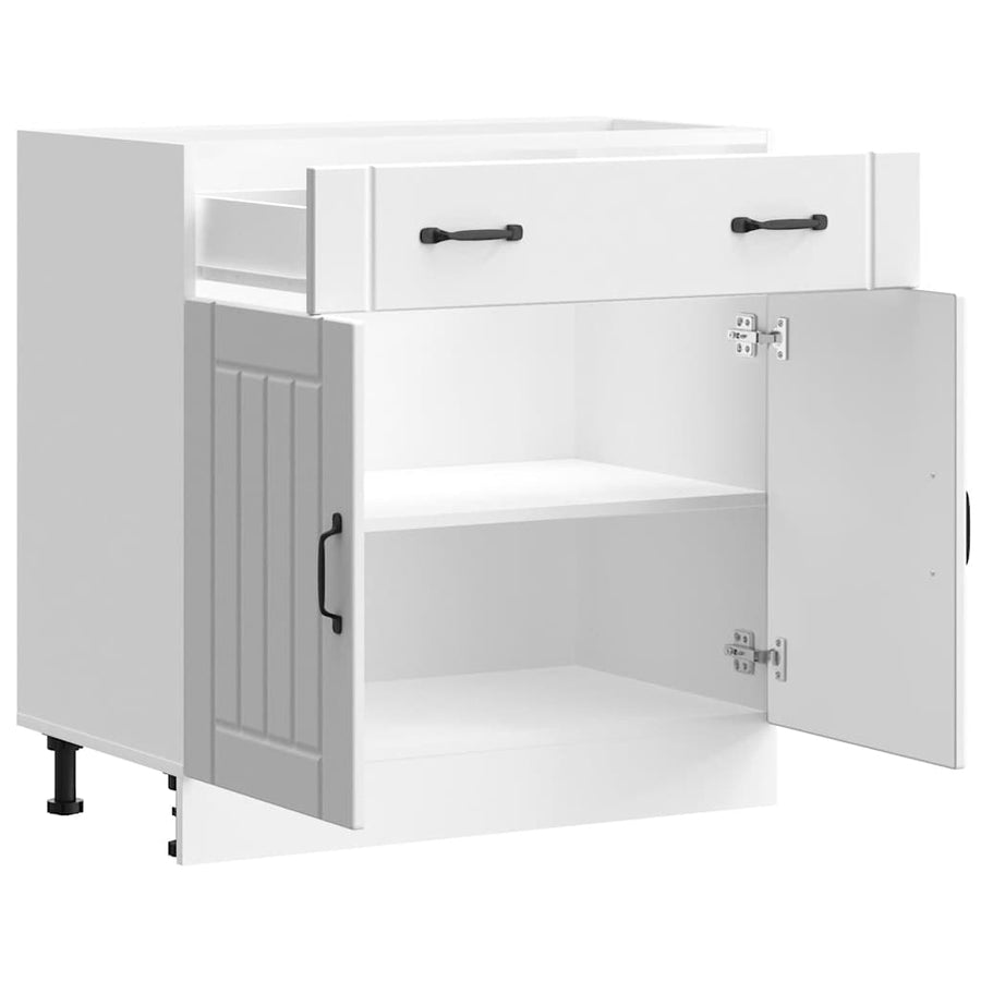 Kitchen Base Cabinet Lucca White Engineered Wood