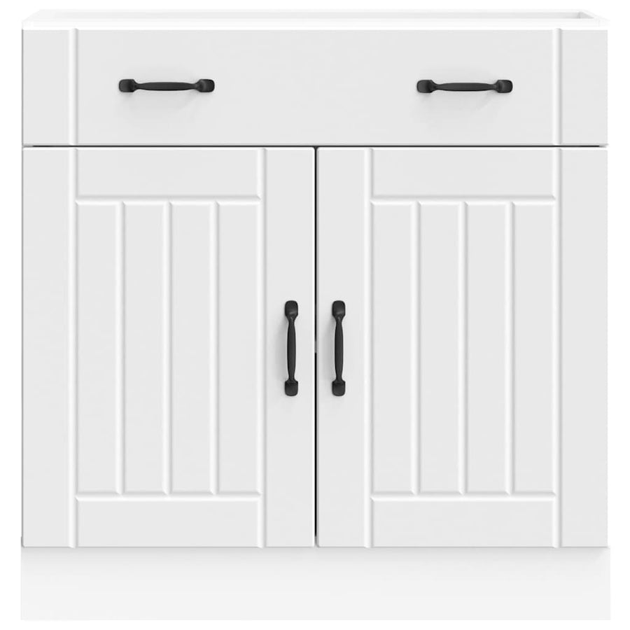 Kitchen Base Cabinet Lucca White Engineered Wood