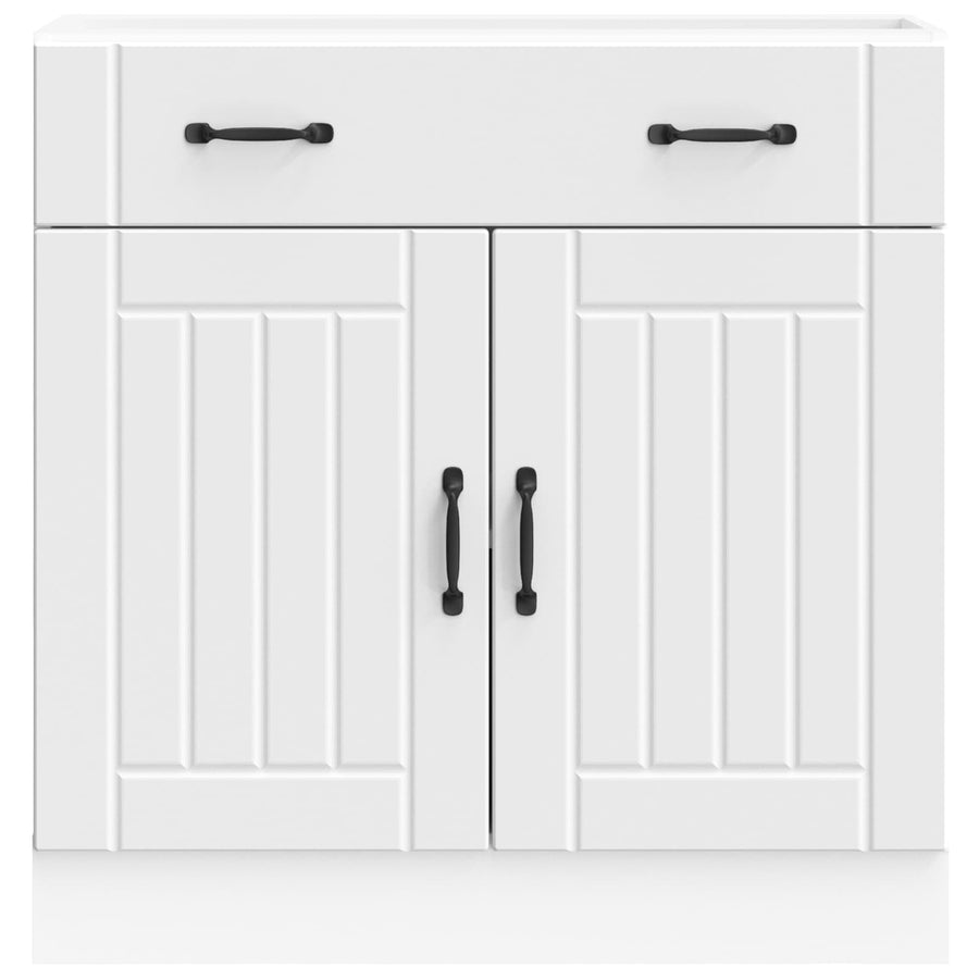 Kitchen Base Cabinet Lucca White Engineered Wood