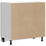 Kitchen Base Cabinet "Lucca" Black Engineered Wood