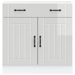 Kitchen Base Cabinet "Lucca" High Gloss White Engineered Wood