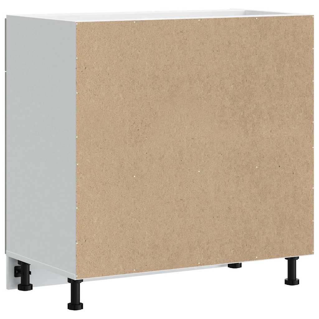 Kitchen Base Cabinet "Lucca" High Gloss White Engineered Wood