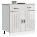 Kitchen Base Cabinet "Lucca" High Gloss White Engineered Wood