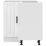 Kitchen Corner Base Cabinet Lucca White Engineered Wood - 45-Degree Angle