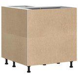 Kitchen Corner Base Cabinet Lucca White Engineered Wood - Low Angle