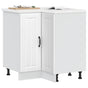 Kitchen Corner Base Cabinet Lucca White Engineered Wood