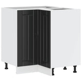 Kitchen Corner Base Cabinet "Lucca" Black Engineered Wood