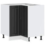 Kitchen Corner Base Cabinet "Lucca" Black Engineered Wood