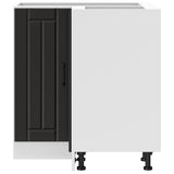 Kitchen Corner Base Cabinet "Lucca" Black Engineered Wood