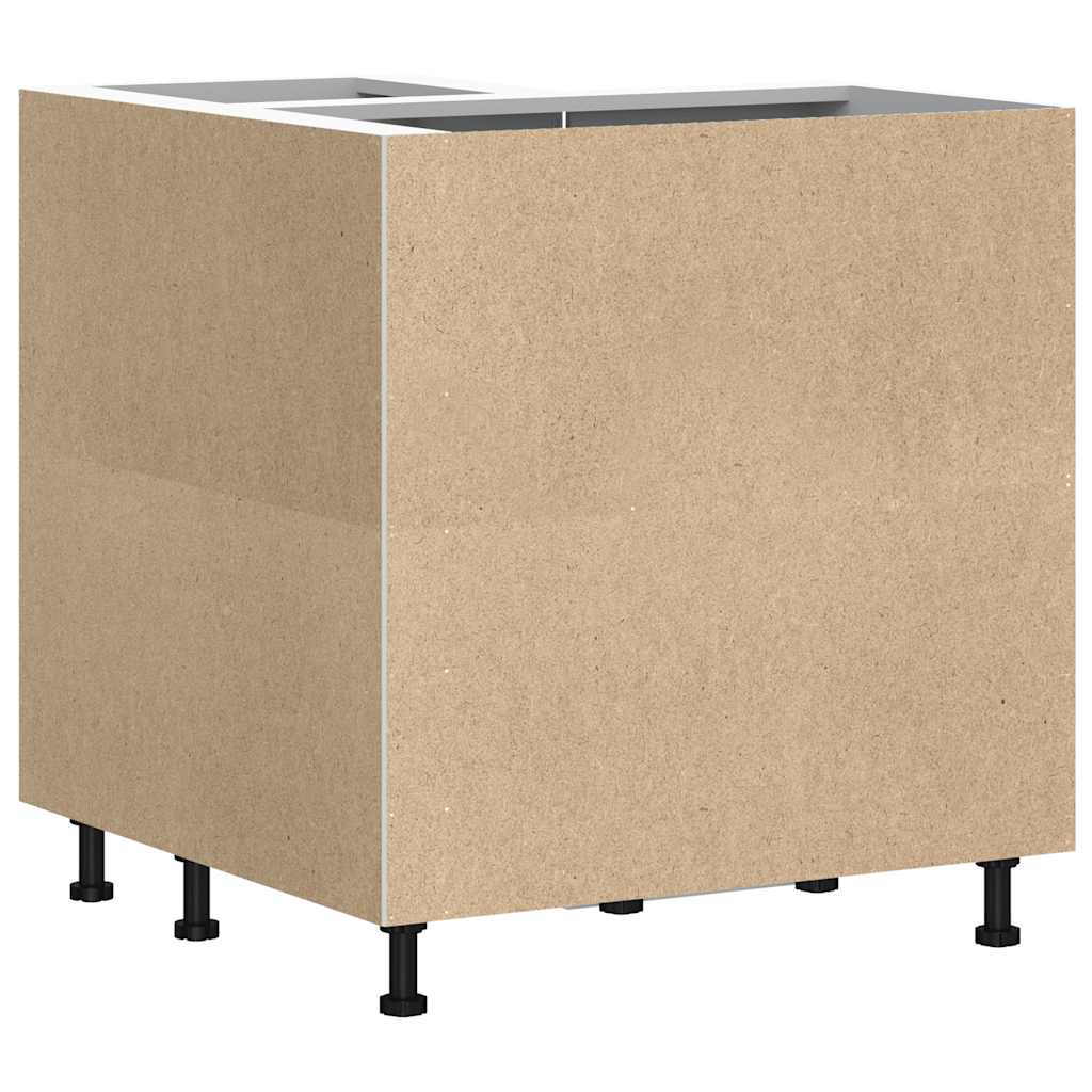 Kitchen Corner Base Cabinet "Lucca" Black Engineered Wood