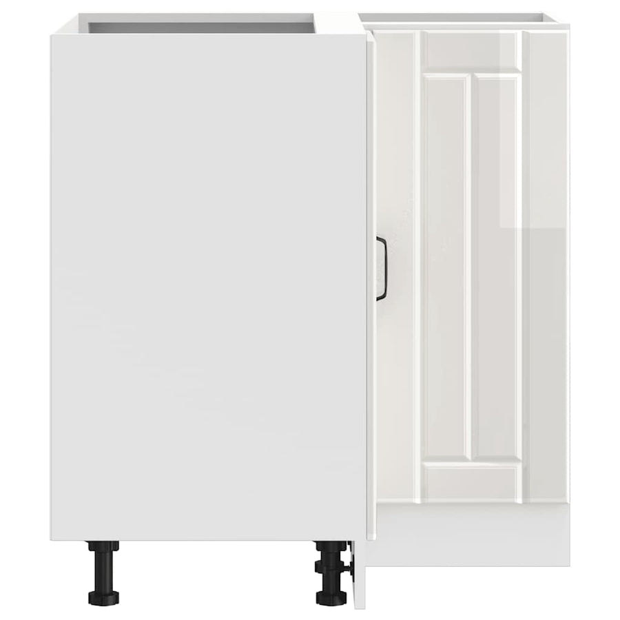 Kitchen Corner Base Cabinet "Lucca" High Gloss White