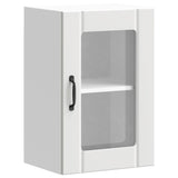 Kitchen Wall Cabinet with Glass Door Lucca White - Front View